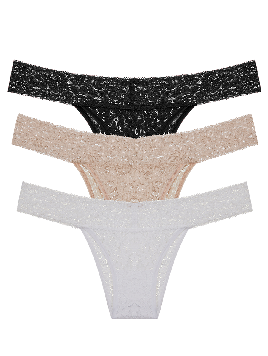 HOPE Lace Cheeky Bikini Panties - 3 Pack multicolor